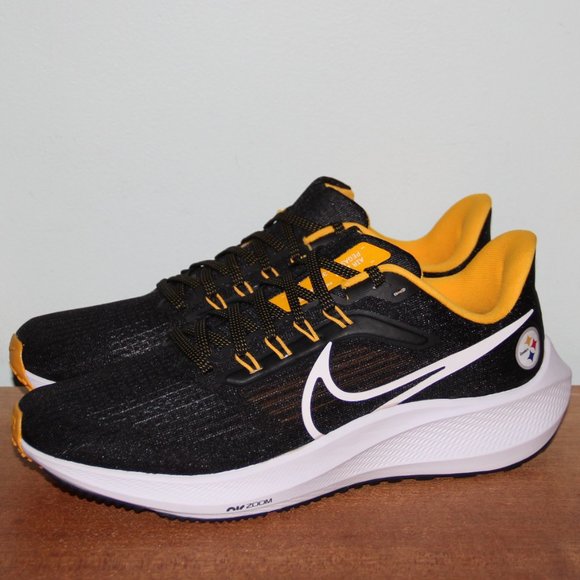 Nike Air Zoom Pegasus 39 Pittsburgh Steelers Running Shoes Mens 11.5 12 - Picture 2 of 7